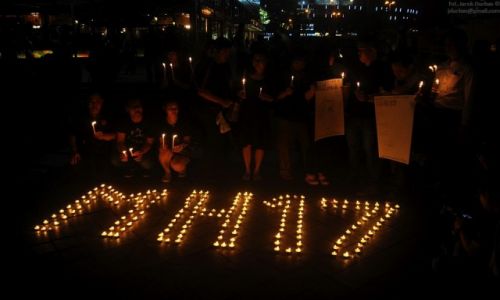 Zdjcie MALEZJA / Kuala Lumpur / Petronas Tower / Pray for MH17