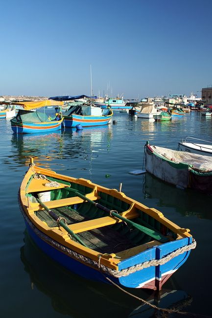 Zdjęcia: Marsaxlokk, Malta, Kolorowe łódki, MALTA Zdjęcia: Marsaxlokk, Malta, Kolorowe łódki, MALTA