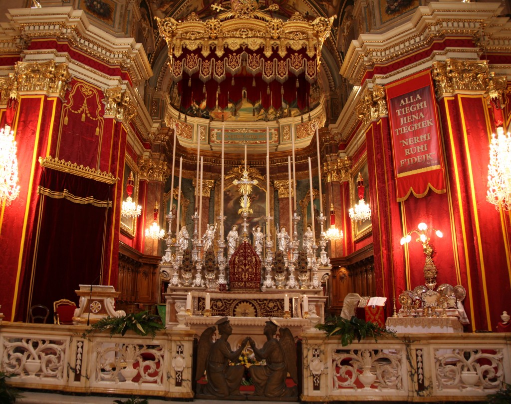 Zdjęcia: Floriana, Valletta , Katedra św. Publiusza, ołtarz, MALTA Zdjęcia: Floriana, Valletta , Katedra św. Publiusza, ołtarz, MALTA