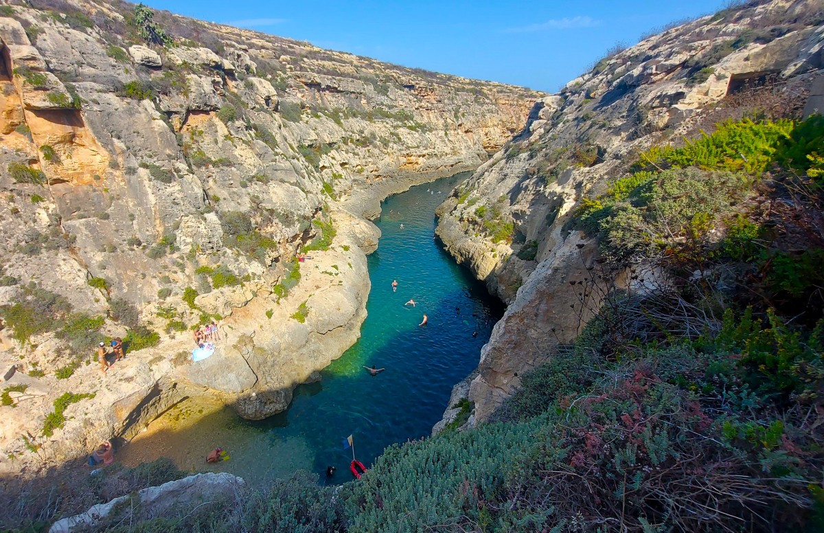 Zdjęcia: Wied il-Ghasri, Gozo, Piękny fiord z turkusową wodą, MALTA Zdjęcia: Wied il-Ghasri, Gozo, Piękny fiord z turkusową wodą, MALTA