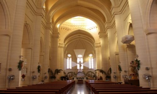 Zdjcie MALTA / Gozo /  Gnajnsielem / Koci parafialny pw. w Magorzaty z Antiochii, wntrze