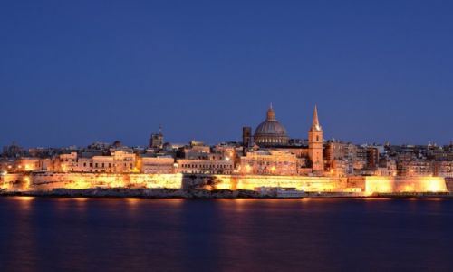 Zdj�cie MALTA / - / Valletta / Valletta noc�