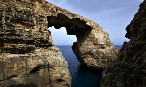 Zdjecie MALTA / Gozo / Wied il-Mielaħ / uk skalny, w poziomie