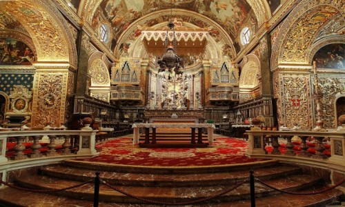 Zdjecie MALTA / Valletta / Konkatedra w. Jana Chrzciciela / Otarz gwny