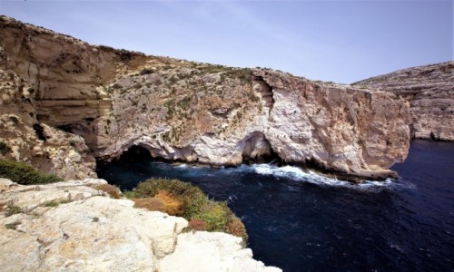 Zdjęcie MALTA / Malta południowa / Wied iż-Żurrieq / Ukryte groty