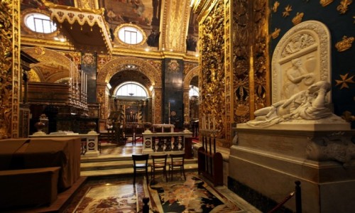 Zdjcie MALTA / Valletta / Konkatedra w. Jana Chrzciciela  / Na bogato