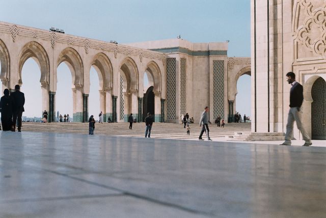 Zdjęcia: Meczet Hassana II, Casablanca, Dziedziniec Meczetu Hassana, MAROKO Zdjęcia: Meczet Hassana II, Casablanca, Dziedziniec Meczetu Hassana, MAROKO