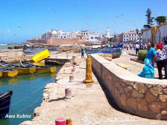 Zdj cia: Essaouira, Poudnie, Essaouira - widok z portu na miasto, MAROKO