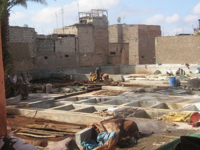 Zdjęcia: Marrakech, farbiarnie skor -co za smrod, MAROKO Zdjęcia: Marrakech, farbiarnie skor -co za smrod, MAROKO