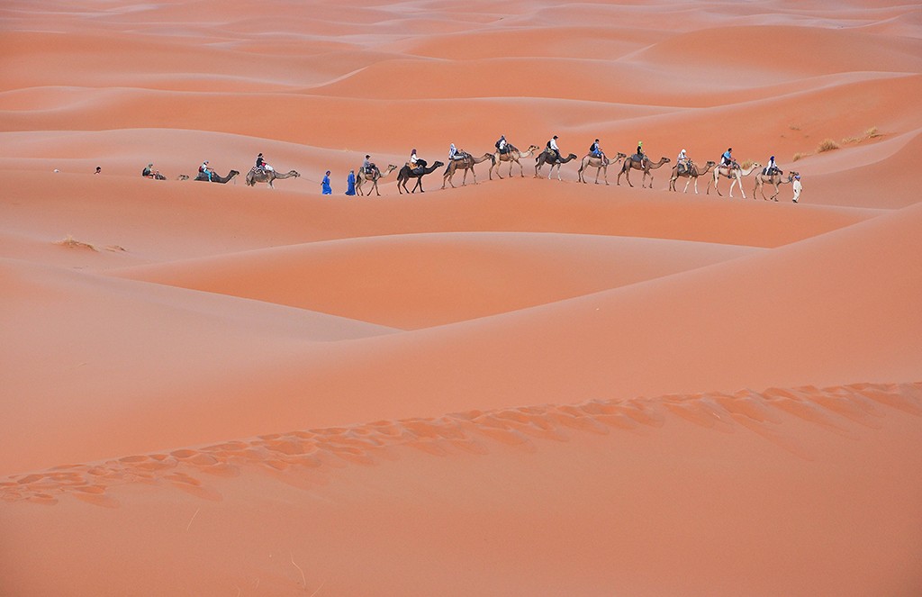 Zdjęcia: Erg Chebbi, Południe, Karawana, MAROKO Zdjęcia: Erg Chebbi, Południe, Karawana, MAROKO
