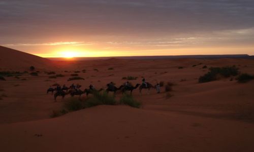 Zdjecie MAROKO / Sahara / Merzouga / Wyjscie z obozu