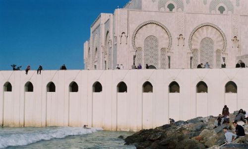 Zdjcie MAROKO / Casablanca / Meczet Hassana II / Skay, Atlantyk, Meczet Hassana