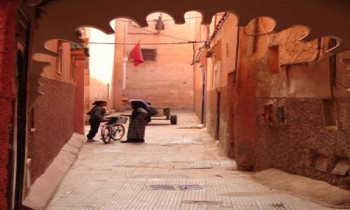 Zdjęcie MAROKO / brak / Marrakech medyna  / ulica do Palais el Badi