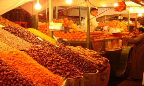 Zdjęcie MAROKO / brak / Marrakech medyna / Jemaa el Fna  w nocy