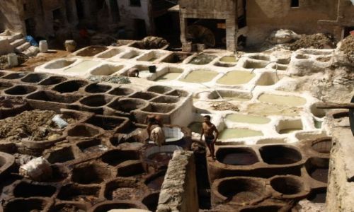 Zdjęcie MAROKO / - / Fes medina / Farbiarnia