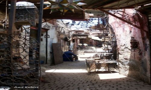 Zdjecie MAROKO / Poudnie / Marrakesh / Dzielnica wyrobw elaznych na suku w Marrakeshu