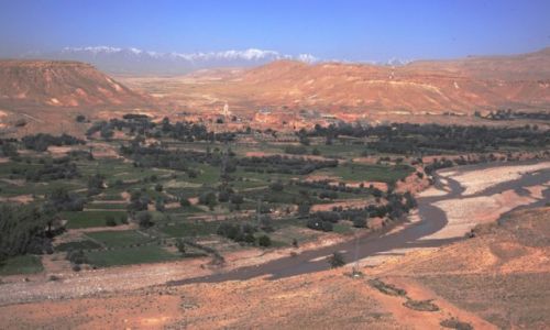 Zdjcie MAROKO / Ouarzazate / Ksar Ait-Ben-Haddou / Nad rzek Ounila