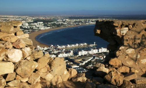 Zdjecie MAROKO / Agadir / Wzgrze Kasbah / Widok na port i miasto