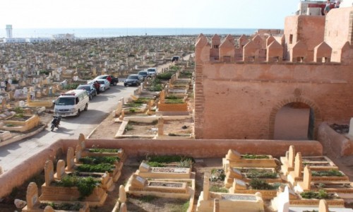 Zdjecie MAROKO / Rabat / Cmentarz / Cmentarz w Rabacie znajdujcy si przy samym wybrzeu Atlantyku
