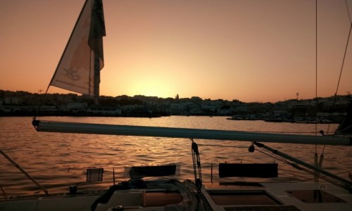 MAROKO / Maroko / Maroko / Tanger z pokładu jachtu w basenie poortowym