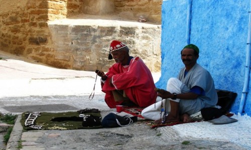 Zdjecie MAROKO / trasa Agadir  Casablanka / Rabat / kasba Oudaja - sprzedawcy pamitek