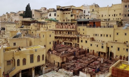 Zdjcie MAROKO / Pnocne Maroko / Miasto Fez / Stara garbarnia
