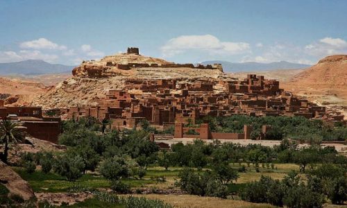 Zdjęcie MAROKO / niedaleko Warzazat / Ait Benhaddu / panorama Ait Benhaddu