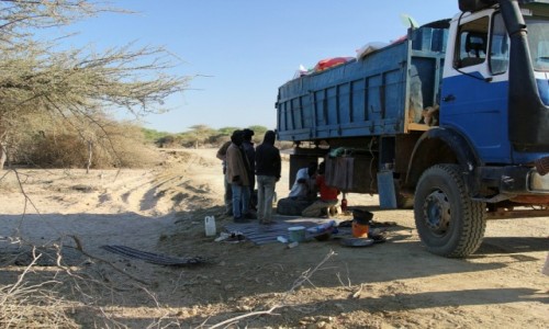Zdjecie MAURETANIA / Sahel / uczszczana trasa / Tam,gdzie koczy si Mauretania,a zaczyna Senegal