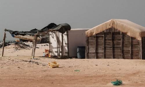 Zdjcie MAURETANIA /  Dakhlet Nouadhibou / Nouamghar  / Architektura mauretaskiej wioski