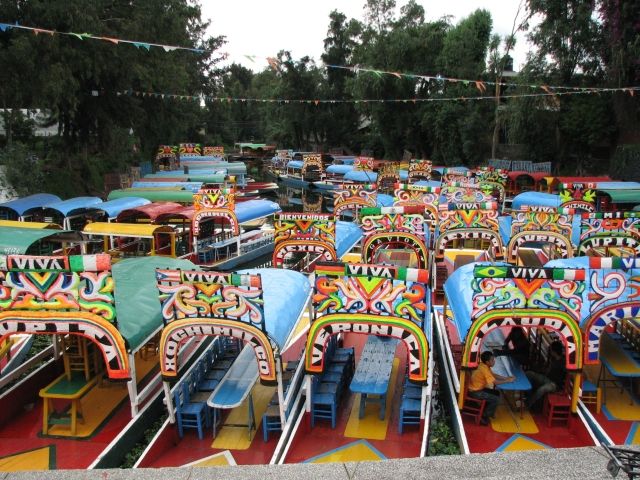 Zdjęcia: Xochimilco, Łodzie trajineras, MEKSYK Zdjęcia: Xochimilco, Łodzie trajineras, MEKSYK