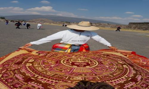 Zdjęcie MEKSYK / brak / Mexico City-Teotihuacan / Sprzedawca dywanów