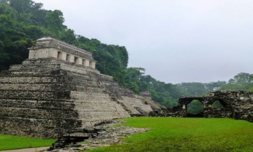 Zdjecie MEKSYK / Chiapas / Palenque / witynia wydarta dungli
