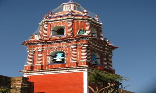 Zdjcie MEKSYK / stan Puebla / San Francisco Acatepec / dzwonnica
