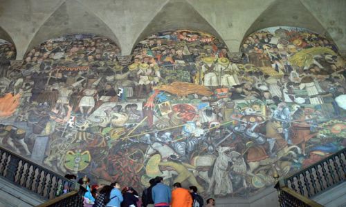 Zdjecie MEKSYK / brak / Miasto Meksyk, Palacio National. / Fragment murali Diego Riviery