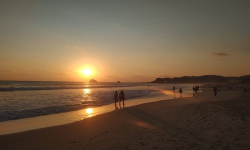 Zdjęcie MEKSYK / Oaxaca / Playa Zipolite / Zachód słońca