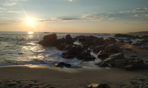 Zdjęcie MEKSYK / Oaxaca / Puerto Escondido / Playa Coral / Zachód słońca