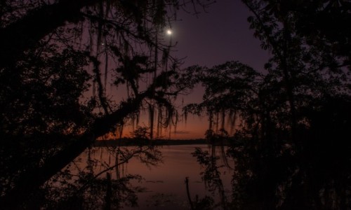 Zdj�cie MEKSYK / Chiapas / Montes Azules, Laguna Maya / Laguna Maya o wschodzie s�o�ca