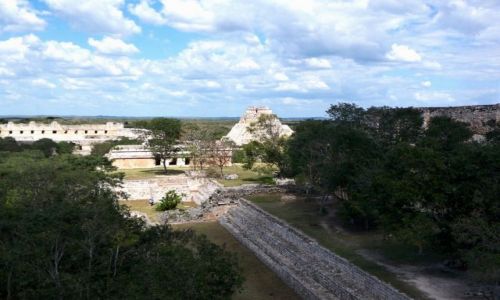Zdjęcie MEKSYK / brak / Jukatan / Uxmal / panorama Uxmal