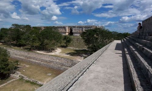 Zdjęcie MEKSYK / brak / Jukatan / Uxmal / schody Wielkiej Piramidy