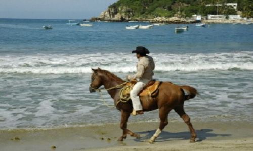 Zdjecie MEKSYK / Oaxaca / Puerto Escondido / Gwna plaa w miasteczku