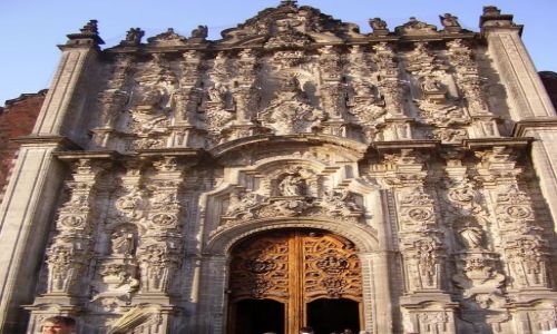 Zdjęcie MEKSYK / Mexico City /  Plac Zocalo / Fragmet Katedry