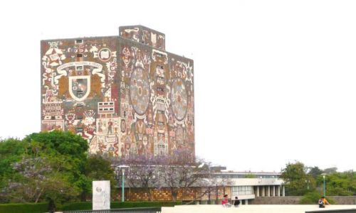 Zdjcie MEKSYK / Mexico City / Uniwersytet / Bibloteka uniwersytecka