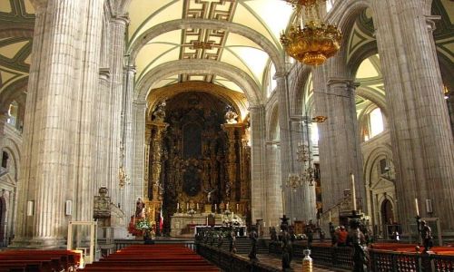 Zdjęcie MEKSYK / Ciudad de Mexico / Zocalo / Katedra
