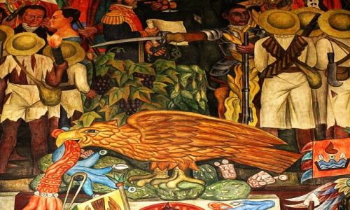 Zdjęcie MEKSYK / Ciudad de Mexico / Zocalo / Fragment fresku Diego Riviery