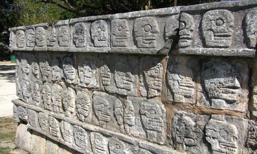 Zdjęcie MEKSYK / Jukatan / Chichen Itza / Ściana Caszek