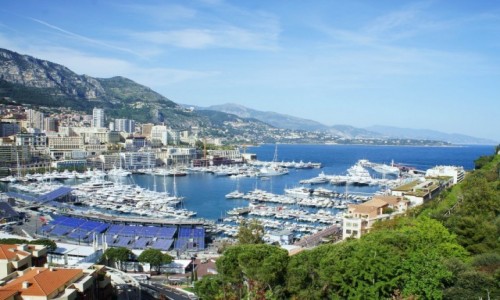 Zdjęcie MONAKO / Monte Carlo / Plac przed pałacem książęcym / Widok na port