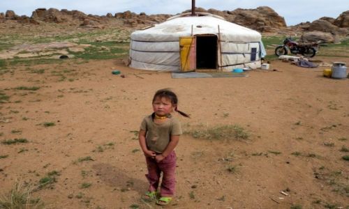 Zdjecie MONGOLIA / - / Bezkresne stepy Mongolii / ycie na stepie