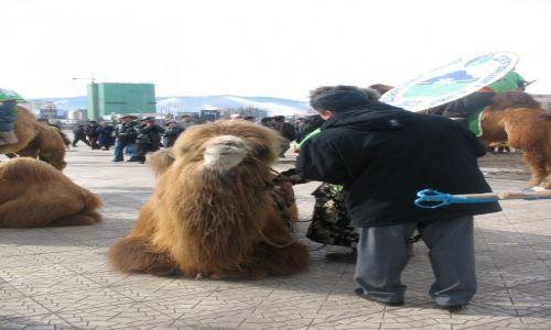 Zdjecie MONGOLIA / Uan Bator / Plac Suche Batora / wito Tysica Wielbdw 