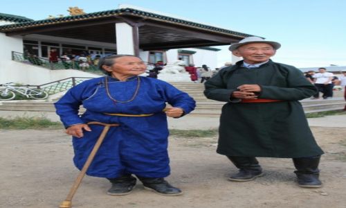Zdjcie MONGOLIA / Uan Bator / Klasztor Gandan / Powrt ze wityni