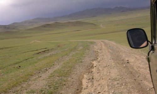 Zdjecie MONGOLIA / okolice Changaj / Droga przez step / W stepie szerokim....